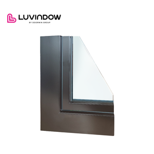 Fenêtres modernes en bois plaqué de pineAluminium à double vitrage Design simple Balançoire Style ouvert Ouverture verticale Motif Fenêtre d'angle - Product Image 3