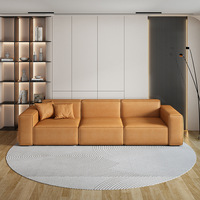 Juego de Sofás Cuadrados de Estilo Minimalista Italiano para Sala de Estar, Sofá Modular, Sofá Seccional en Tela de Terciopelo