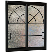 Ventana de Acero con Marco Negro Estilo Francés, Personalizada por el Fabricante, para Cocina o Dormitorio