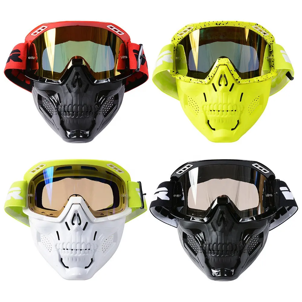 Großhandel Motorrad Reit brille Maske Motorrad Gesichts maske Wind dichte Motocross Brille Rennhelm Schutzbrille Maske