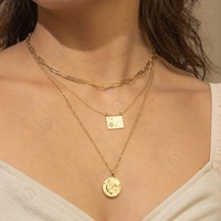 Collier avec pendentif en forme d'enveloppe avec signe starburst pour fille, bijoux fins, Gemnel