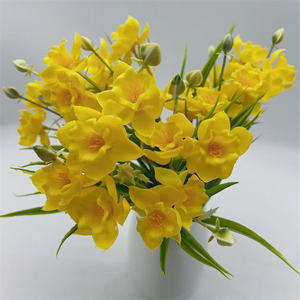 Venta caliente <span class=keywords><strong>Narciso</strong></span> artificial Amarillo Blanco Colores 5 Tenedores para la decoración de la Mesa del hogar Centro comercial Decoración de la cocina - Product Image 4