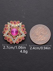 Nhà Máy Trực Tiếp Tùy Chỉnh Hollow-out Đầy Đủ Rhinestone Kim Loại Nút Cho Thời Trang Hàng May Mặc 12-30Mm - Product Image 3