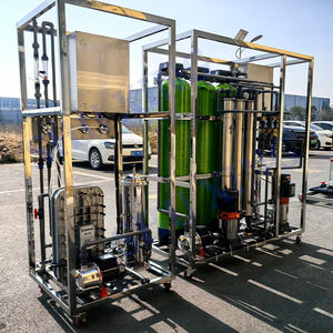 מערכת טיפול במים 250 ליטר לשעה, מסנן אוסמוזה הפוכה FRP 4040 דו-שלבית פלוס EDI DI עם מרכך חול ופחם לייצור קוסמטיקה - Product Image 2