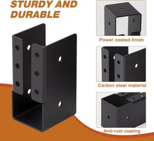 Ngoài Trời Giấu kim loại joist-Hanger <span class=keywords><strong>Bracket</strong></span> sơn tĩnh điện giấu gắn ánh sáng joist móc cho 2 "x 4" chùm hàng rào - Product Image 4