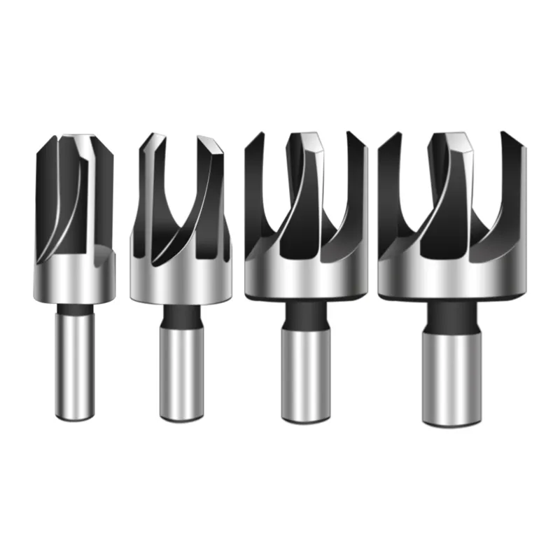 Professional 8Pcs Carbon Steel Type Wood Plug Hole Cutter Woodworker Plug Cutting Drill Bit Set For Wood