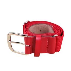 Ceinture de sécurité en cuir véritable élastique, accessoire sportif unisexe pour hommes et femmes, disponible en noir, bleu, rouge, avec logo et emballage personnalisés - Product Image 3