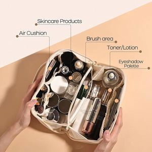 Sac de maquillage cosmétique en cuir PU imperméable portable avec logo personnalisé Xdh7124 pour femmes - Product Image 2