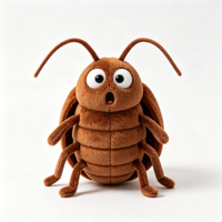 Peluche Blattes aux expressions amusantes, poupée rembourrée insecte mignonne, design multi-visages, cadeau fantaisie pour farces