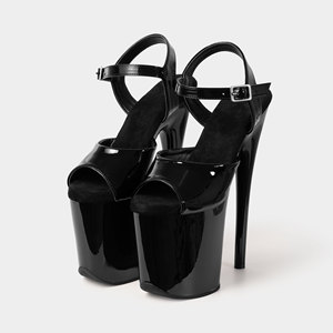 Scarpe Professionali da Pole Dance con Tacco a Specchio in PU da 8 Pollici e Cinturino alla Caviglia per Ballerine Esotiche e Spettacoli sul Palco - Product Image 4