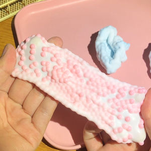 Balle en cuir perlée de 4 cm, faite à la main, pour le plaisir de pincer et de se détendre, jouet gonflable explosif pour modeler - Product Image 3