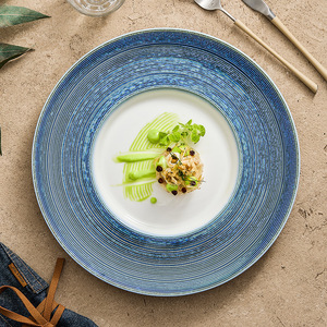 Ensemble de vaisselle moderne résistant aux rayures en porcelaine pour la <span class=keywords><strong>cuisine</strong></span> servant des assiettes en céramique blanche - Product Image 3