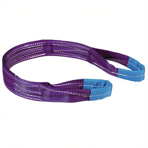 Eslingas Planas de Poliéster Fervi con Extremos Azules y Morados, 2m de Longitud, para Uso con Transpaleta - Product Image 2