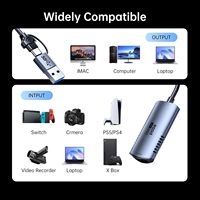 Tarjeta de Captura de Video HDMI Biaze 1080P 60Hz, Dispositivo de Captura USB 3.0/Tipo-C de Aleación de Aluminio 4K para Entrada de Video para Juegos y Transmisión en Vivo