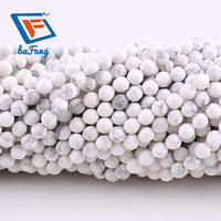 Perles de pierre de turquoise blanche à facettes naturelles de 2 3 4mm en vrac pour la fabrication de bijoux