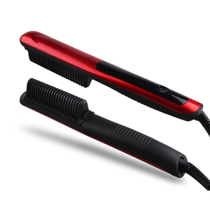 Koreanischer Bestseller Damen Glättungs-Lockenstab Bürste LCD-Anzeige Keramik Beheizter Elektrischer Ionischer Haarglätter Kamm - Product Image 3