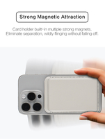 Étui de téléphone en cuir PU détachable avec porte-cartes, logo personnalisé, magnétique, étanche, portable, pour iPhone 16/15/14/13 Pro Max, utilisation sur lit et bureau