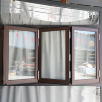 Ventana Plegable Verticalmente con Parada Arbitraria, Vidrio Templado, Adecuada para Floristerías, Balcones y Ventanas de Servicio