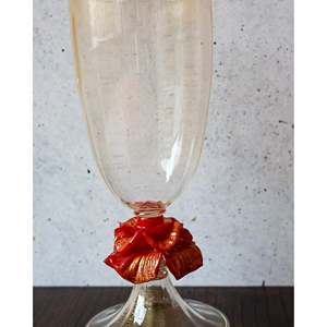Jarrón de Cristal Hecho a Mano Bennyudine Gabbiani, Diseño Moderno, Color Oro Rosa Puro, para Comedor, Escritorio, Fiestas o Bodas - Product Image 2