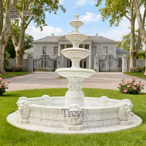 Trevi nghệ thuật sản phẩm vườn đá tự nhiên trong đá tự nhiên đá cẩm thạch ngoài trời 4 tầng đài phun nước cho sân - Product Image 5