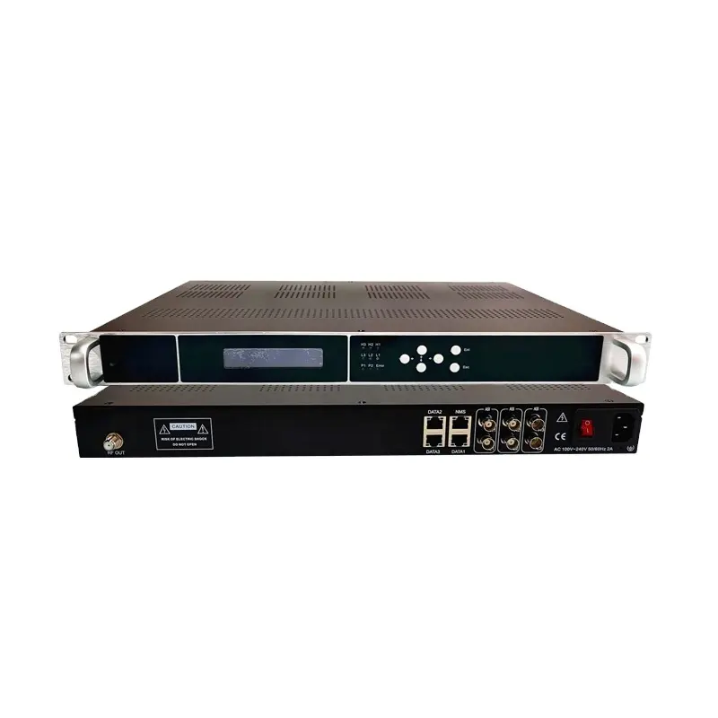 16個のRFキャリアipqam変調器isdb-t HD SDケーブルTVRF変調器 (6つの個別のASI入力付き)