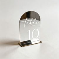 2026 En gros Numéro de table détachable en acrylique doré vintage 1 à 30 pour mariage
