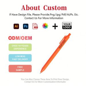 Stylos publicitaires en plastique personnalisés en gros, plusieurs couleurs, logo, 1,0 mm, stylo à bille pour promotion - Product Image 2
