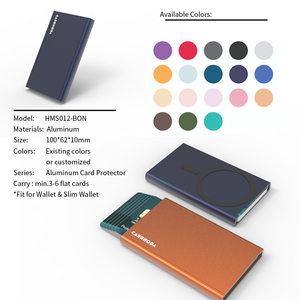 กระเป๋าใส่บัตรเครดิตป้องกันการโจรกรรม RFID แบบมินิคลัทช์ ขนาด 6 นิ้ว ทำจากอะลูมิเนียมบางเฉียบ หนา 10 มม. แบบเปิดปิดง่าย ดีไซน์ทันสมัย - Product Image 2