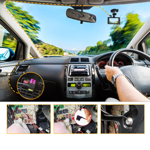 New automotive step-down <b>cable</b> with voltage <b>display</b> adjustable power cut-off three-core time-lapse dashcam car charger L152 - Product Image 3