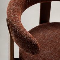 Chaise de salle à manger rembourrée en bois de frêne de style moderne JP, avec assise rembourrée et structure en bois massif, idéale pour restaurant, hôtel, salle à manger.