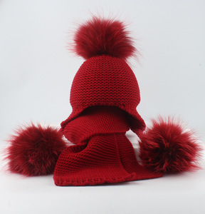 Gorro <span class=keywords><strong>de</strong></span> Invierno <span class=keywords><strong>para</strong></span> <span class=keywords><strong>Niños</strong></span> con Pompón <span class=keywords><strong>de</strong></span> Piel <span class=keywords><strong>de</strong></span> Mapache Auténtica, <span class=keywords><strong>Gorros</strong></span> <span class=keywords><strong>de</strong></span> <span class=keywords><strong>Lana</strong></span> Tejidos con Orejeras <span class=keywords><strong>para</strong></span> Niñas, Gorro y Bufanda <span class=keywords><strong>de</strong></span> <span class=keywords><strong>Ganchillo</strong></span> <span class=keywords><strong>para</strong></span> Bebé - Product Image 5