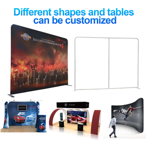 Özel hızlı montaj zemin germe kumaş parti dekor iş reklamları fuar standında duvar standı taşınabilir ekran zemin - Product Image 5