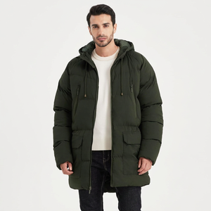 Low MOQ Windproof Loose Fit Longline Hooded <b>Parka</b> <b>Jacket</b> Men Unisex Elegant Streetwear Lined Puffer <b>Parka</b> Winter <b>Jackets</b> - Product Image 1
