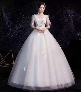 NDC10091 Nouvelle Robe de Mariée <span class=keywords><strong>Taille</strong></span> Haute pour Femmes Enceintes, <span class=keywords><strong>Grande</strong></span> <span class=keywords><strong>Taille</strong></span>, avec Bretelles, Qidi Photo Studio, pour Femmes Enceintes de Forte <span class=keywords><strong>Taille</strong></span> - Product Image 1