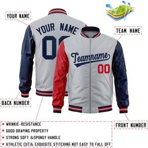 Chaqueta Bomber Personalizada para Hombre, Ligera, Cortavientos, con Cierre, Letras y Números Bordados, Estilo Casual de Otoño, en PU - Product Image 3