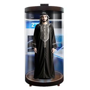 75インチ屋内3D仮想人間チューブホログラフィック円筒ディスプレイ回転再生教育用 - Product Image 3