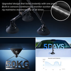 ที่ยึดติดรถยนต์แบบดูดสุญญากาศคู่/สามจุด สำหรับ Insta360 X4 Air X5 X4 X3 ONE X2 RS GO 3 และอุปกรณ์เสริมสำหรับกล้องแอคชั่น Hero - Product Image 2