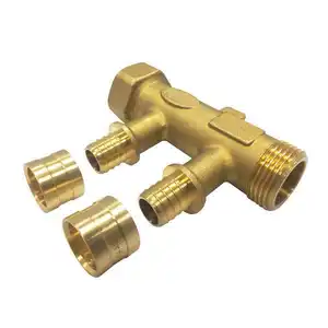 Brass Instrument Without Valves Brass Plumbing Manifold 3 Way Brass Ball Valve T Port