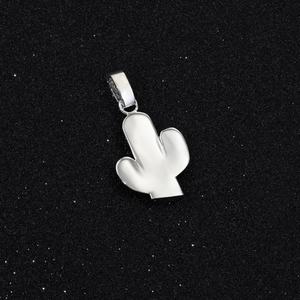 จี้เพชรโมอิสซาไนต์ทรงกระบองเพชร ดีไซน์หรูหราสำหรับผู้หญิง เงินแท้ 925 ระดับ VVS พร้อมบริการดรอปชิปปิ้ง สไตล์ฮิปฮอป - Product Image 6