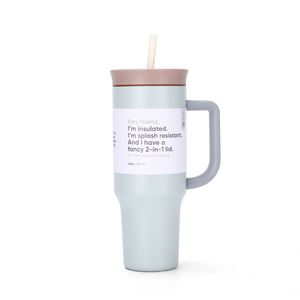 40Oz Stainless Steel Modern Minimalist <b>Large</b> Capacity Vacuum Insulated Coffee Thermos Tumbler <b>Cup</b> Mug With Drop-Resistant Design - Product Image 3