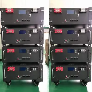 100Ah 200Ah 6000循环充电电池，带BMS锂离子5kw 10kw磷酸盐LFP电池组24V 48v太阳能LiFePo4电池