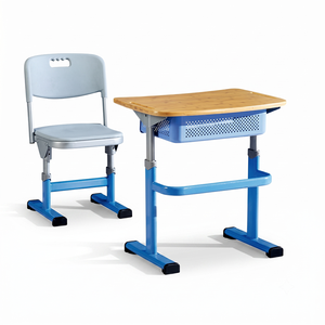 SONGYE Juego de Escritorio y Silla Escolar de Metal de Estilo Moderno con Altura Ajustable y Mesa de Escritura para Estudiantes, Modelo ST-0709A - Product Image 1