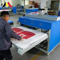 Imprimante à plat pneumatique à double station grand format 100x120 avec contrôleur à écran tactile 220V pour t-shirts et casquettes