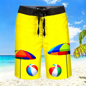 Shorts de Baño Estilo Vintage con Logotipo Personalizado, Shorts de Playa de Secado Rápido para <span class=keywords><strong>Voleibol</strong></span> de Playa - Product Image 1