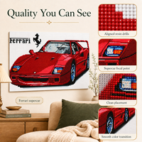 Kit de peinture diamant KS Craft Sports Car avec des diamants carrés en résine et des diamants de formes spéciales