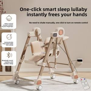 <span class=keywords><strong>Silla</strong></span> <span class=keywords><strong>de</strong></span> Comedor <span class=keywords><strong>para</strong></span> Bebé, Multifuncional, con <span class=keywords><strong>Funda</strong></span> <span class=keywords><strong>de</strong></span> Asiento <span class=keywords><strong>de</strong></span> Cuero, Plato Grande <span class=keywords><strong>para</strong></span> <span class=keywords><strong>Comer</strong></span>, <span class=keywords><strong>Silla</strong></span> Mecedora Dos en Uno, <span class=keywords><strong>de</strong></span> 0 a 12 Meses - Product Image 4