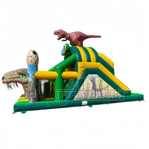 Pista de Obstáculos Inflable Comercial Mini <span class=keywords><strong>Dino</strong></span>, Tobogán Inflable <span class=keywords><strong>Dino</strong></span> con Certificación CE para Alquiler en Eventos Infantiles - Product Image 4