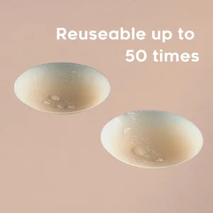 2025 in Silicone copri capezzolo riutilizzabile <span class=keywords><strong>seno</strong></span> tinta unita 3.2 pollici donne opaca finitura riutilizzabile Non adesivo copertura capezzolo - Product Image 2