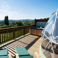 Dôme géodésique de 6 m de diamètre, tente de glamping, maison de luxe avec salle de bain, domos de lujo