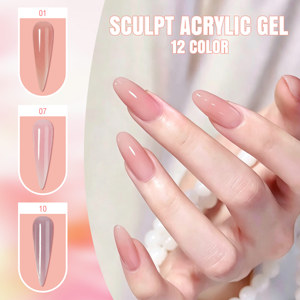 ICE NOVA Sculpt Gel acrílico Sandy Texture es obvia Shaping Tallado Extensión Gel Non Flow Hard Sculpting Hema Free Nude Color - Product Image 3